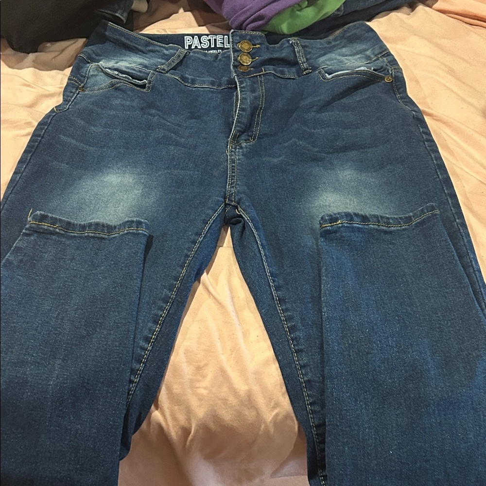 Pastels Women's Skinny Jeans - Dark Blue